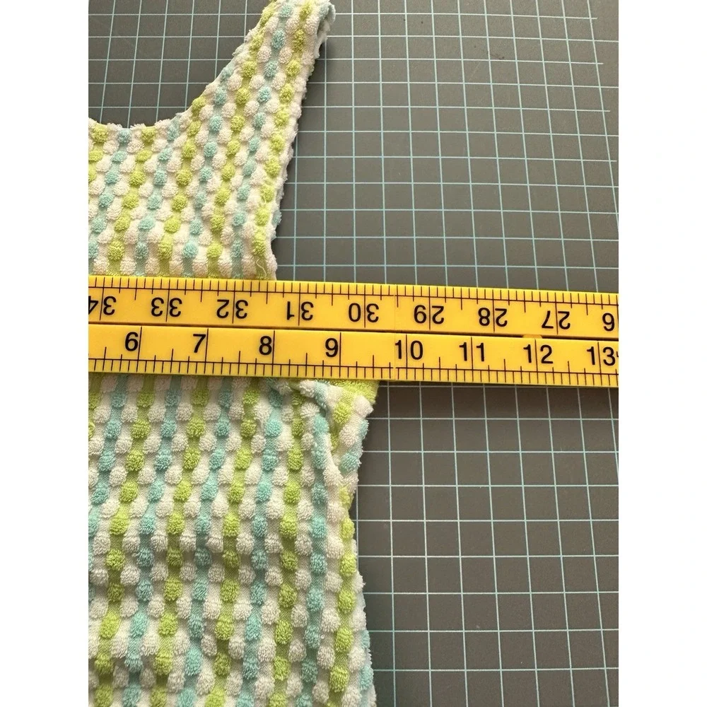 Vintage Baby Carters Terry cloth Green And Blue  19-30mo 27-31 Pounds
